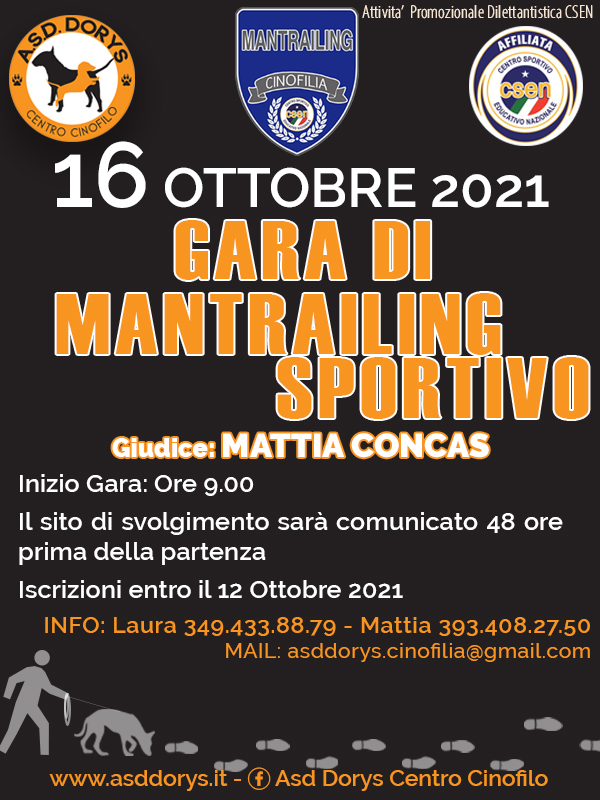 gara di mantrailing sportivo